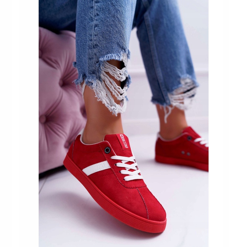 Sapatas esportivas femininas Big Star Red DD274622 vermelho 2