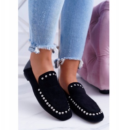 Bailarinas dos Lordes Negros Lu Boo feminino com strass Planta preto 1