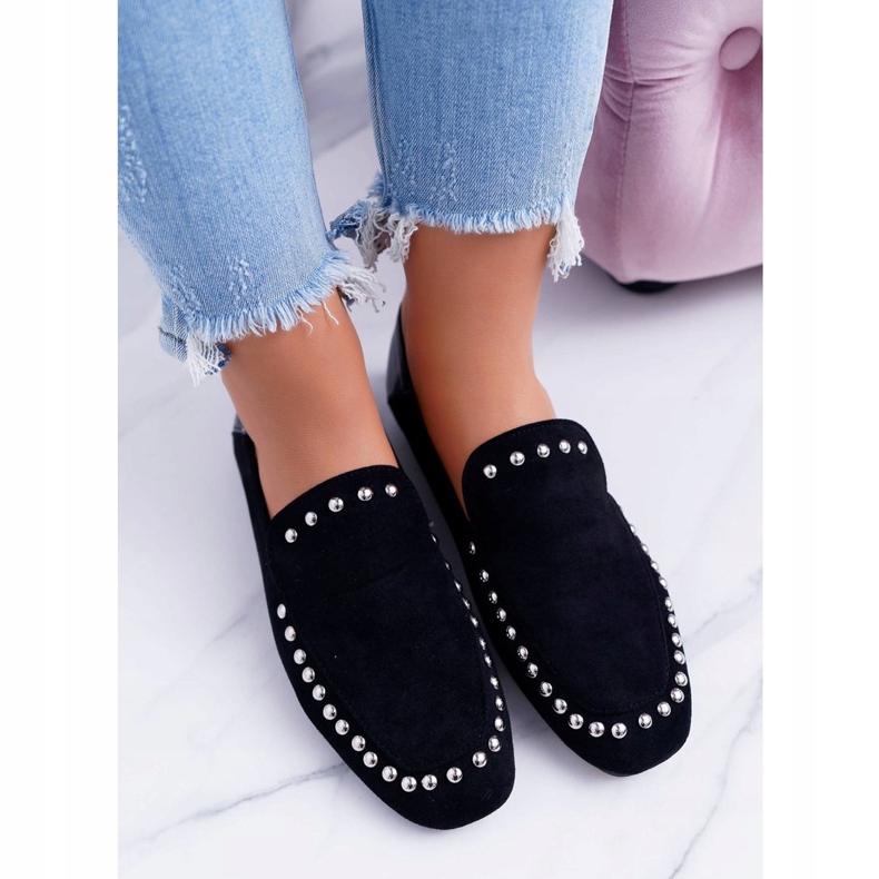 Bailarinas dos Lordes Negros Lu Boo feminino com strass Planta preto 2