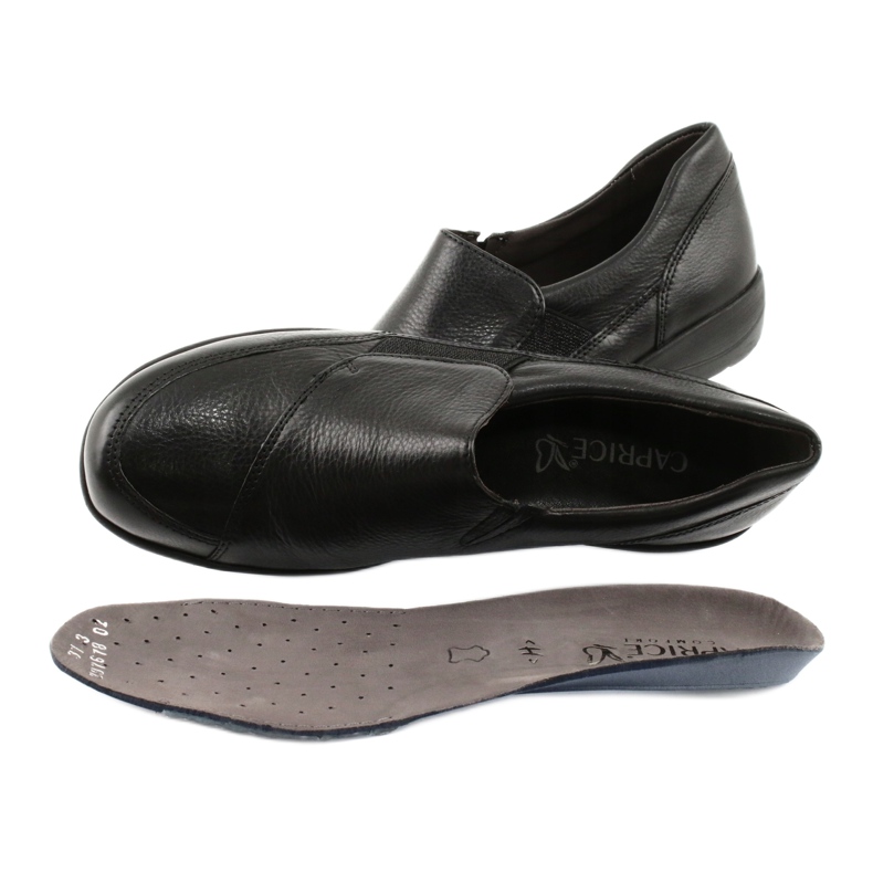 Sapatos femininos decotados Caprice teg.H preto 4