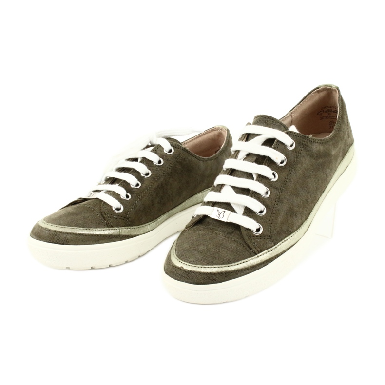Tênis de couro feminino Caprice 23654 verde 2