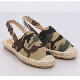 Alpercatas com calcanhar aberto camuflagem HH-119 verde 2