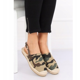 Alpercatas com calcanhar aberto camuflagem HH-119 verde 1