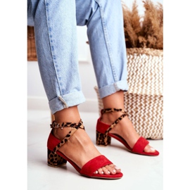 Sandálias Lu Boo Pantera Vermelha no Post Dora vermelho 1