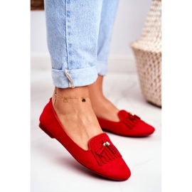 BUGO Mocassim feminino Red Lords Franjas Therese vermelho 2