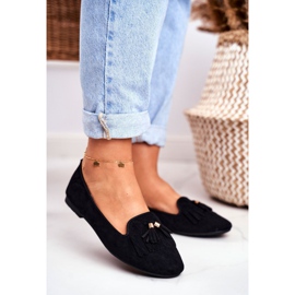 BUGO Mocassim feminino Black Lords Franjas Therese preto 1