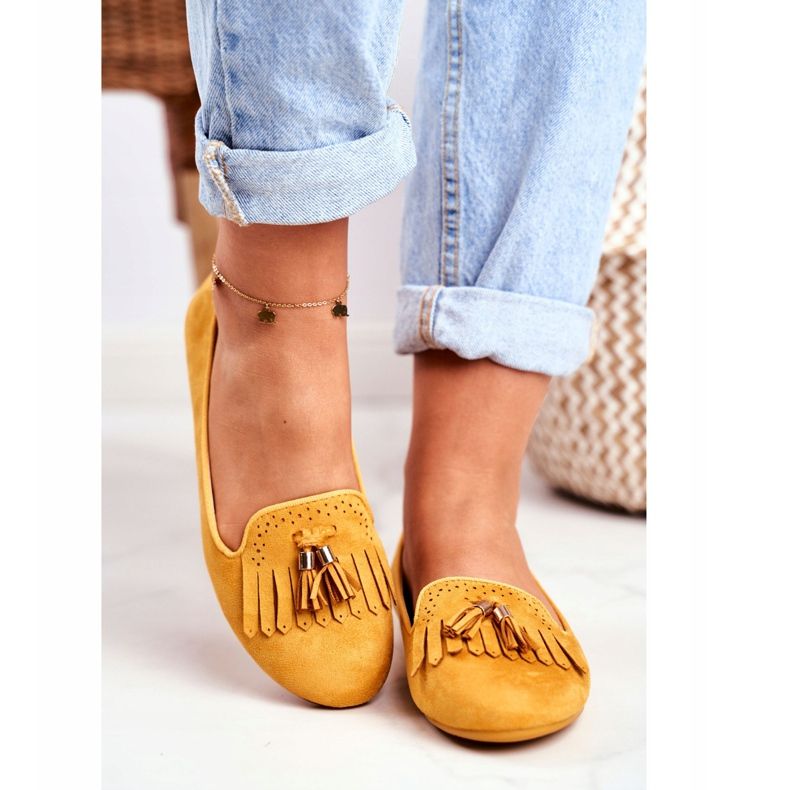 BUGO Mocassim feminino - Yellow Lords Franjas Therese amarelo 2