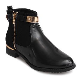 Botas Elegantes Com Zíper CM32A Preto 2