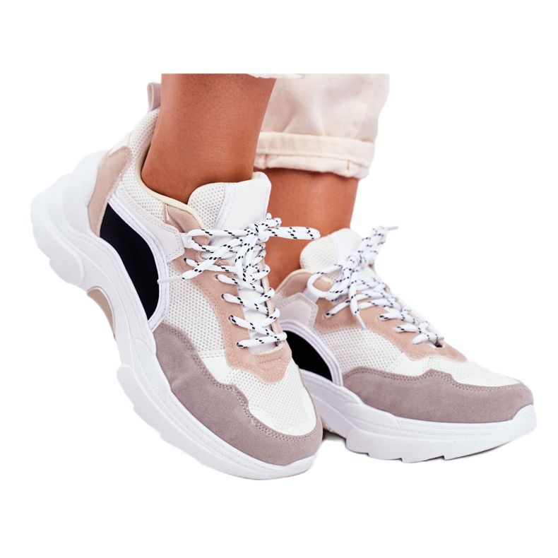 SEA Calçados Esportivos Femininos Tênis Branco e Bege Mindanao marrom preto cinza 1