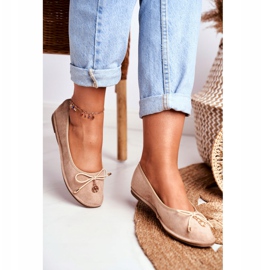 Bailarinas Lu Boo Camurça Beige Layla Feminino bege 2