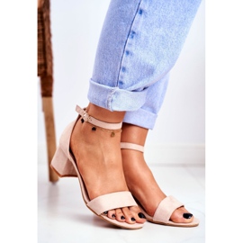 BUGO Sandálias Femininas Camurça Bege Oh Baby! 1