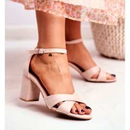 BUGO Sandálias femininas camurça bege Lady Million 2