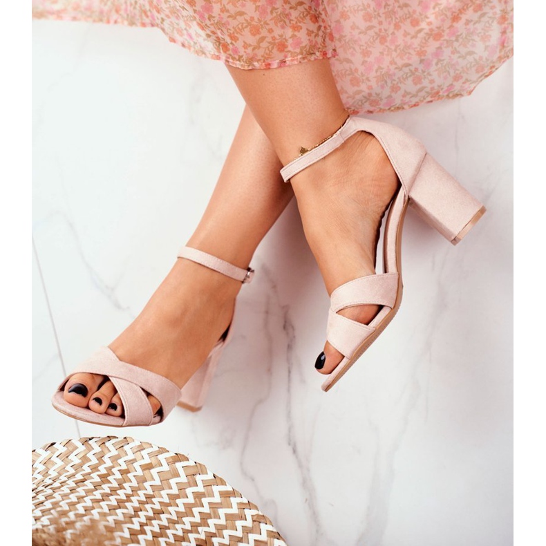 BUGO Sandálias femininas camurça bege Lady Million 1