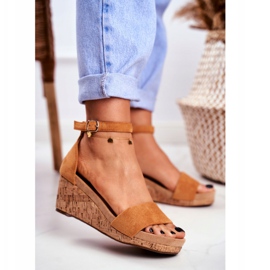 PS1 Sandálias femininas em cunha Camel MarryMe marrom 2