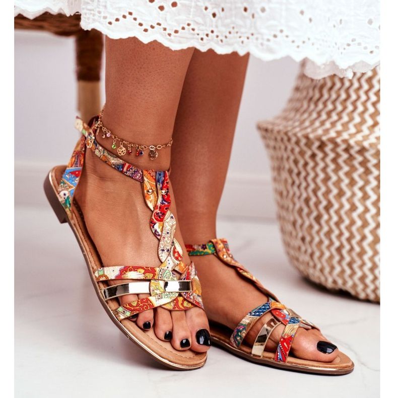 PS1 Sandálias Femininas Elegant Orange Oriental Brooke laranja 1