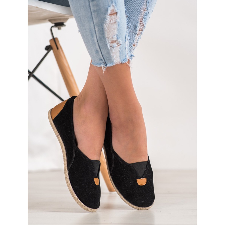 SHELOVET Slipons pretos 1