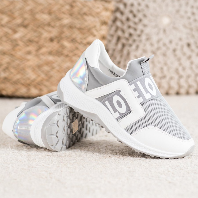 Seastar Slipons na plataforma do amor branco cinza 1