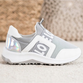 Seastar Slipons na plataforma do amor branco cinza 2