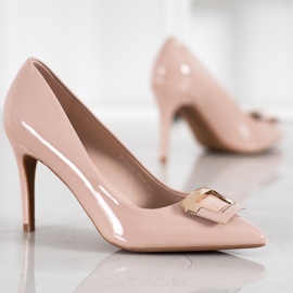 Fama Bombas Com Fivela Decorativa marrom 1