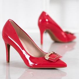 Fama Bombas Com Fivela Decorativa vermelho 1