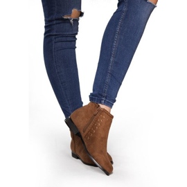 Botas de camurça botas Chelsea 100-602 Camel marrom 1