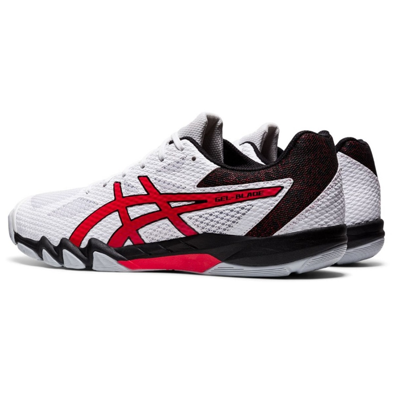 Sapato de squash Asics Gel Blade 7 M 1071A029-101 branco vermelho 2