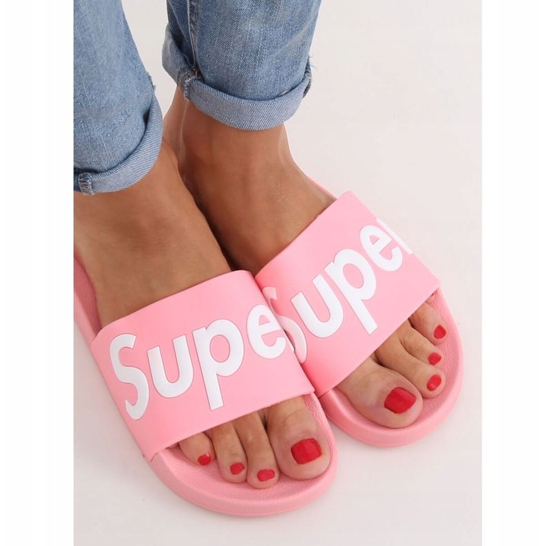 Chinelos rosa feminino rosa CK110 rosa 1