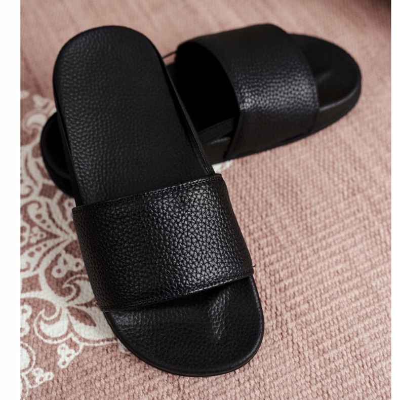 FRROCK Chinelos infantis Black Nopla preto 1