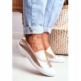 LU BOO Tênis Slip On Slip-on Gold Tênis Justy dourado 1