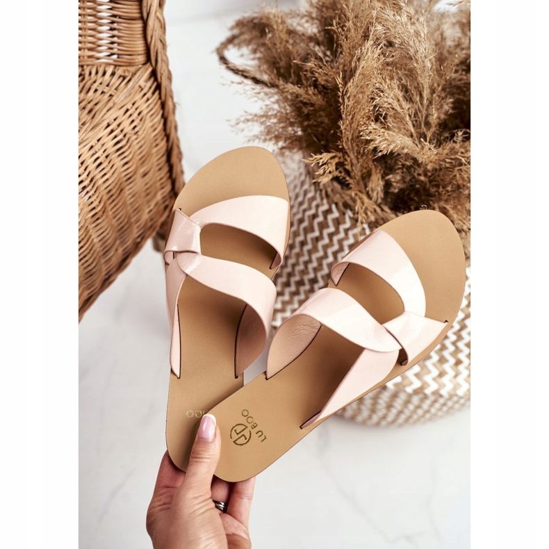 Chinelos femininos clássicos Lu Boo Beige Mabella bege 1