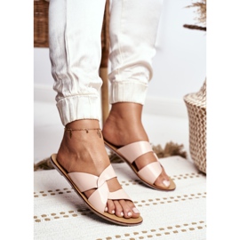 Chinelos femininos clássicos Lu Boo Beige Mabella bege 2