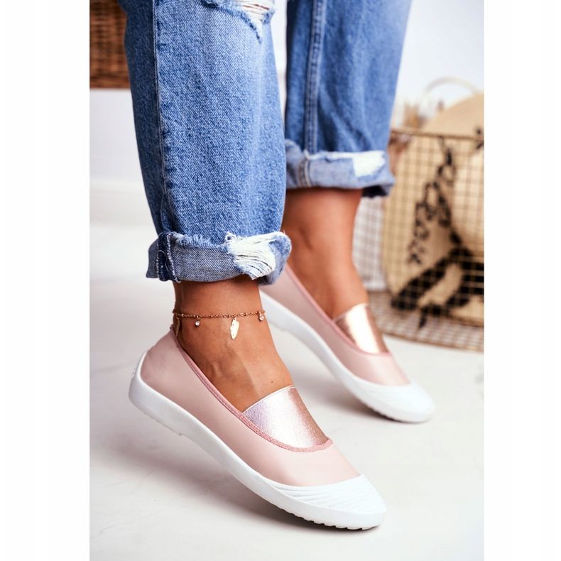 LU BOO Tênis Slip On Tênis Slip-on Rosa Justy 2