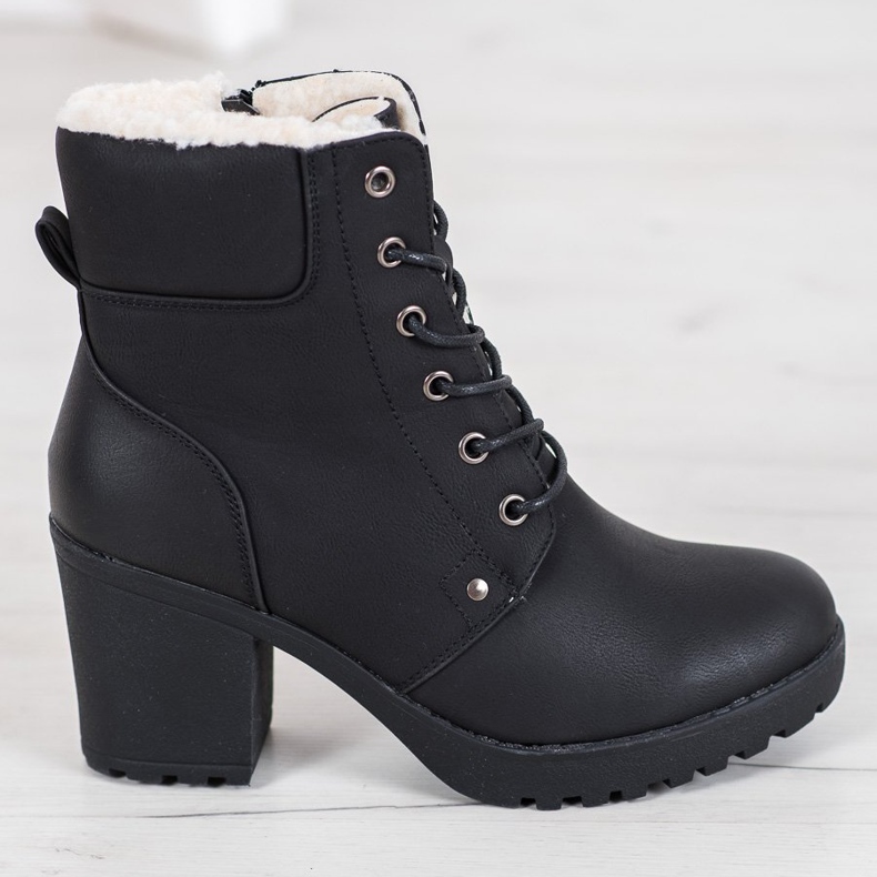 J. Star Botas casuais com gravatas preto 2 J. Star Botas casuais com gravatas preto 2