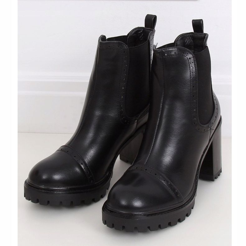 Botas pretas HE113 pretas de salto alto preto 1