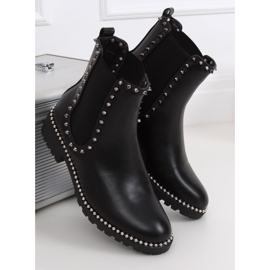 Botas pretas Chelsea com tachas pretas NC826 Pretas preto 2