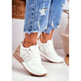 EVE Sapatos esportivos femininos bege dourado Maddie Elements 1