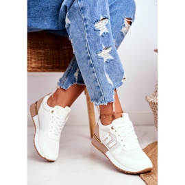 EVE Sapatos esportivos femininos bege dourado Maddie Elements 2