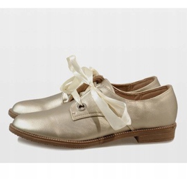 Sapatos com cordões dourados 188-233 amarelo 2 Sapatos com cordões dourados 188-233 amarelo 2