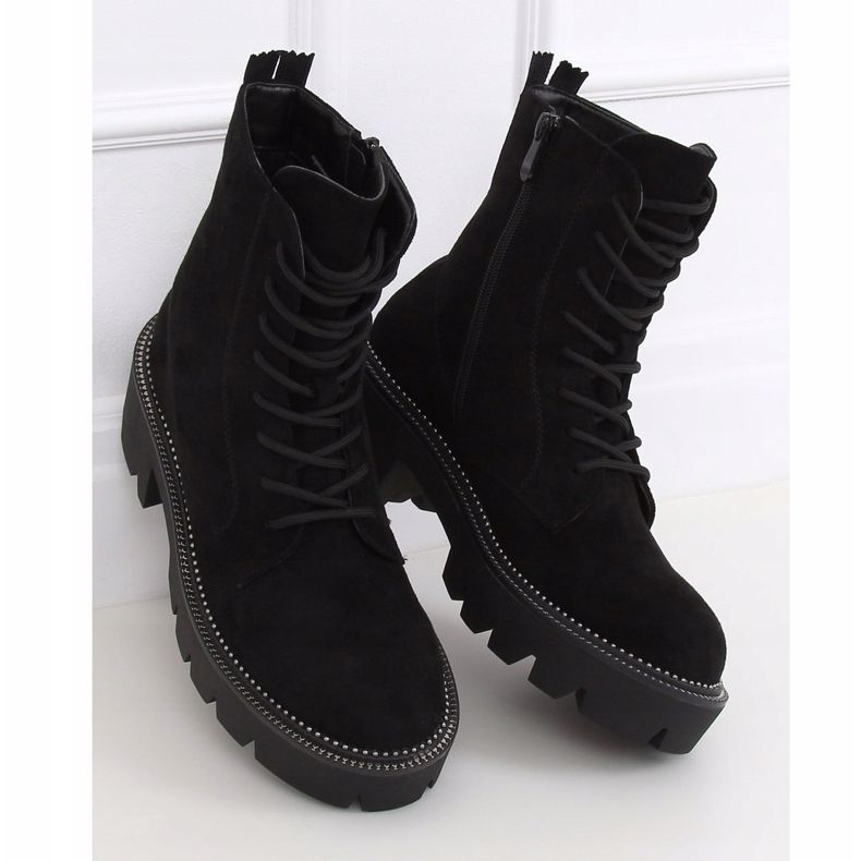 Botas pretas com sola alta UK13P Preto 1 Botas pretas com sola alta UK13P Preto 1