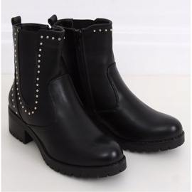 Botas pretas para mulheres com tachas UL309 pretas preto 1