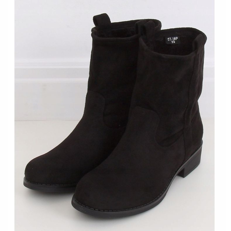 Botas femininas de camurça preta ST-18P pretas preto 1
