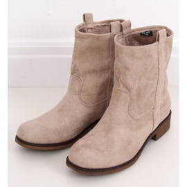 Botas femininas de camurça bege ST-18P bege marrom 2
