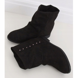 Botas pretas em uma cunha oculta ST-03P Preto 1