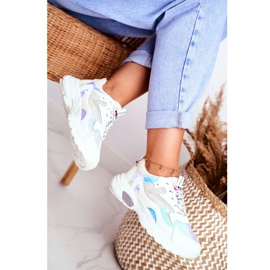 Sapatos esportivos femininos Lu Boo Branco Deslumbre-me multicolorido 2