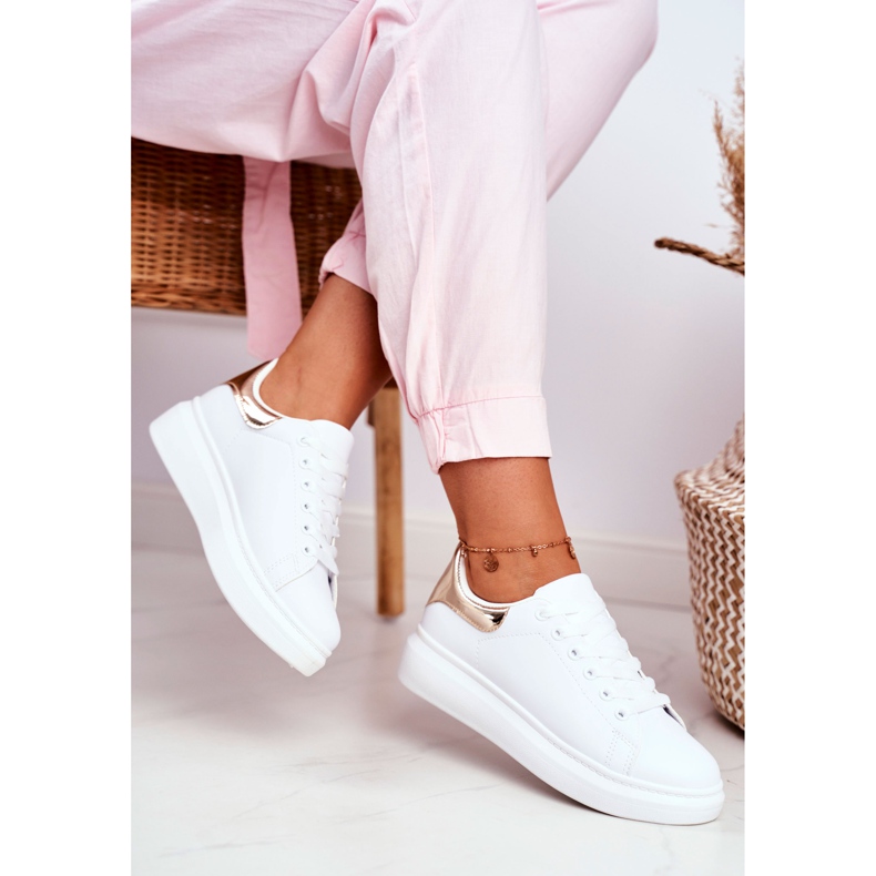 Calçados Esportivos Femininos Lu Boo Branco Metálico Ouro Matilda amarelo 2