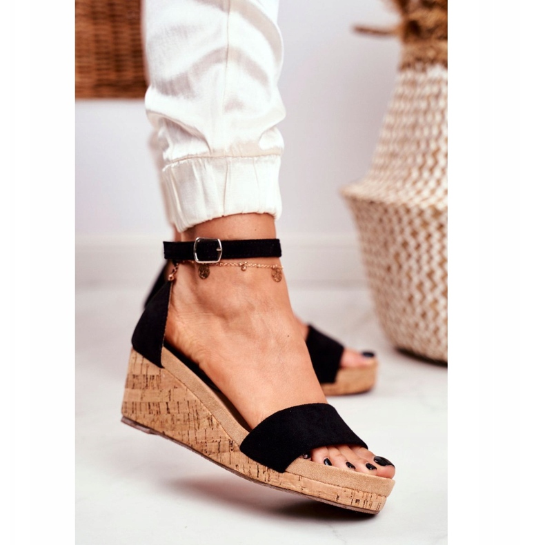 PS1 Sandálias femininas com cunha preta MarryMe preto 1