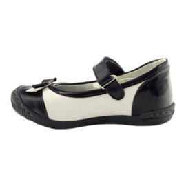 Sapatos infantis de bailarinas Ren But 1405 azul marinho branco 2