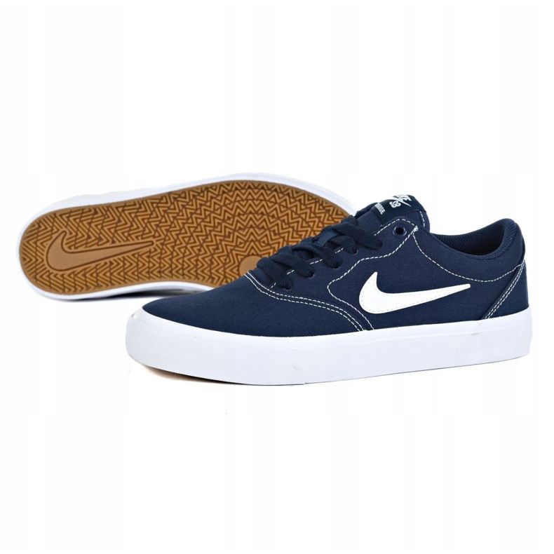 Tênis Nike Sb Charge Cnvs Jr CQ0260-400 azul marinho cinza 1