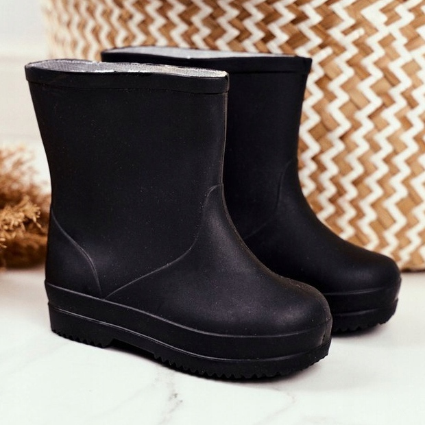 Canção de ninar clássica infantil de galochas de borracha preta preto 1