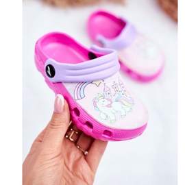 Chinelos infantis de espuma de crocs pônei rosa pônei 2